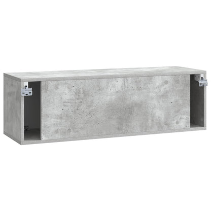 Wandbeugel TV-kast Betongrijs 98 x 31 x 30 cm Bewerkt hout