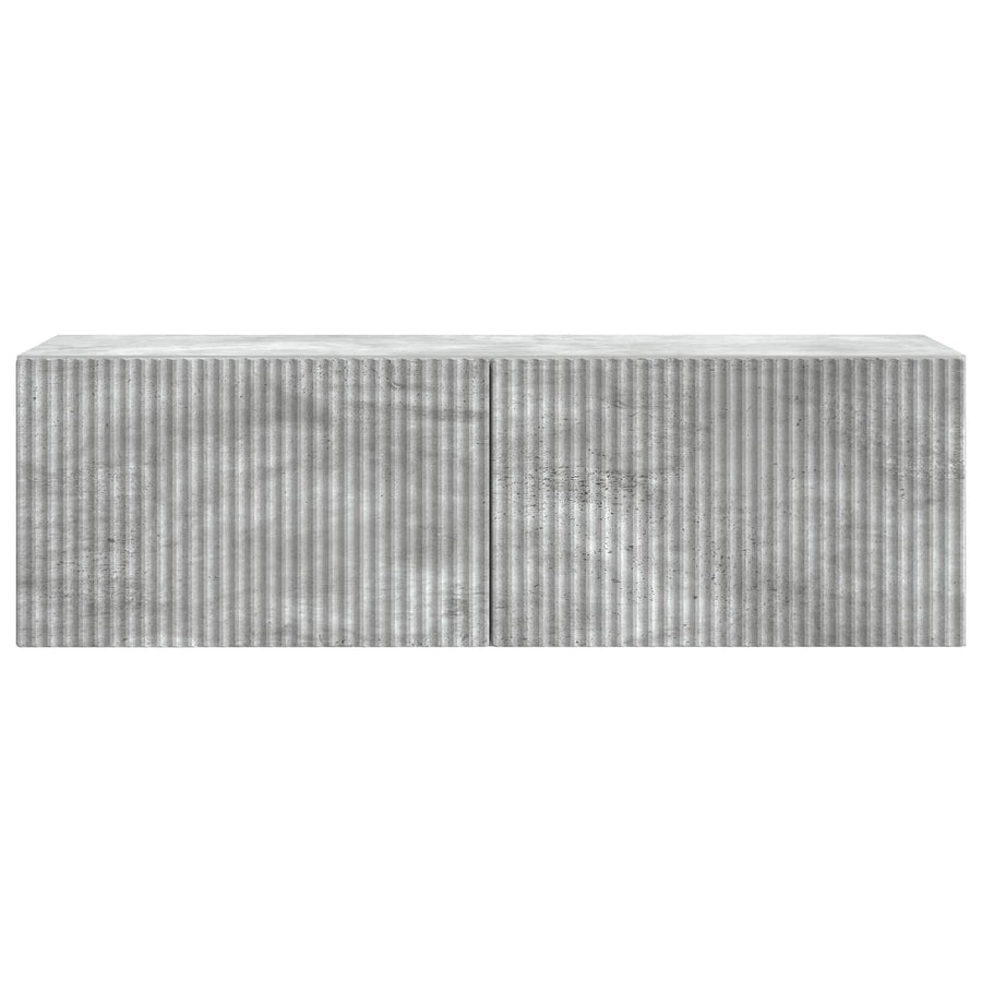 Wandbeugel TV-kast Betongrijs 98 x 31 x 30 cm Bewerkt hout