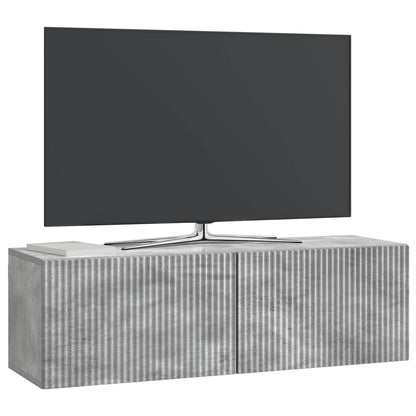 Wandbeugel TV-kast Betongrijs 98 x 31 x 30 cm Bewerkt hout
