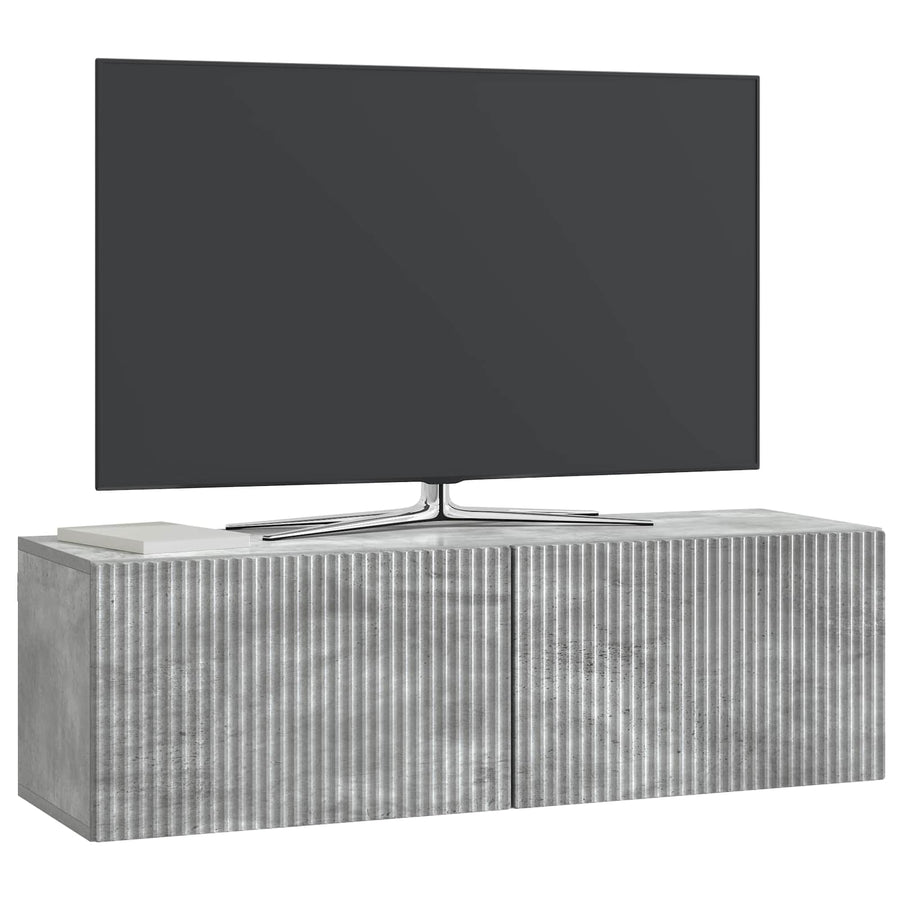 Wandbeugel TV-kast Betongrijs 98 x 31 x 30 cm Bewerkt hout