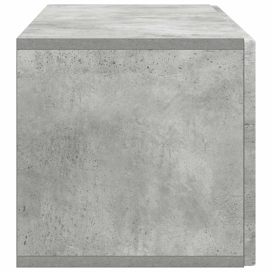 Wandbeugel TV-kast Betongrijs 98 x 31 x 30 cm Bewerkt hout