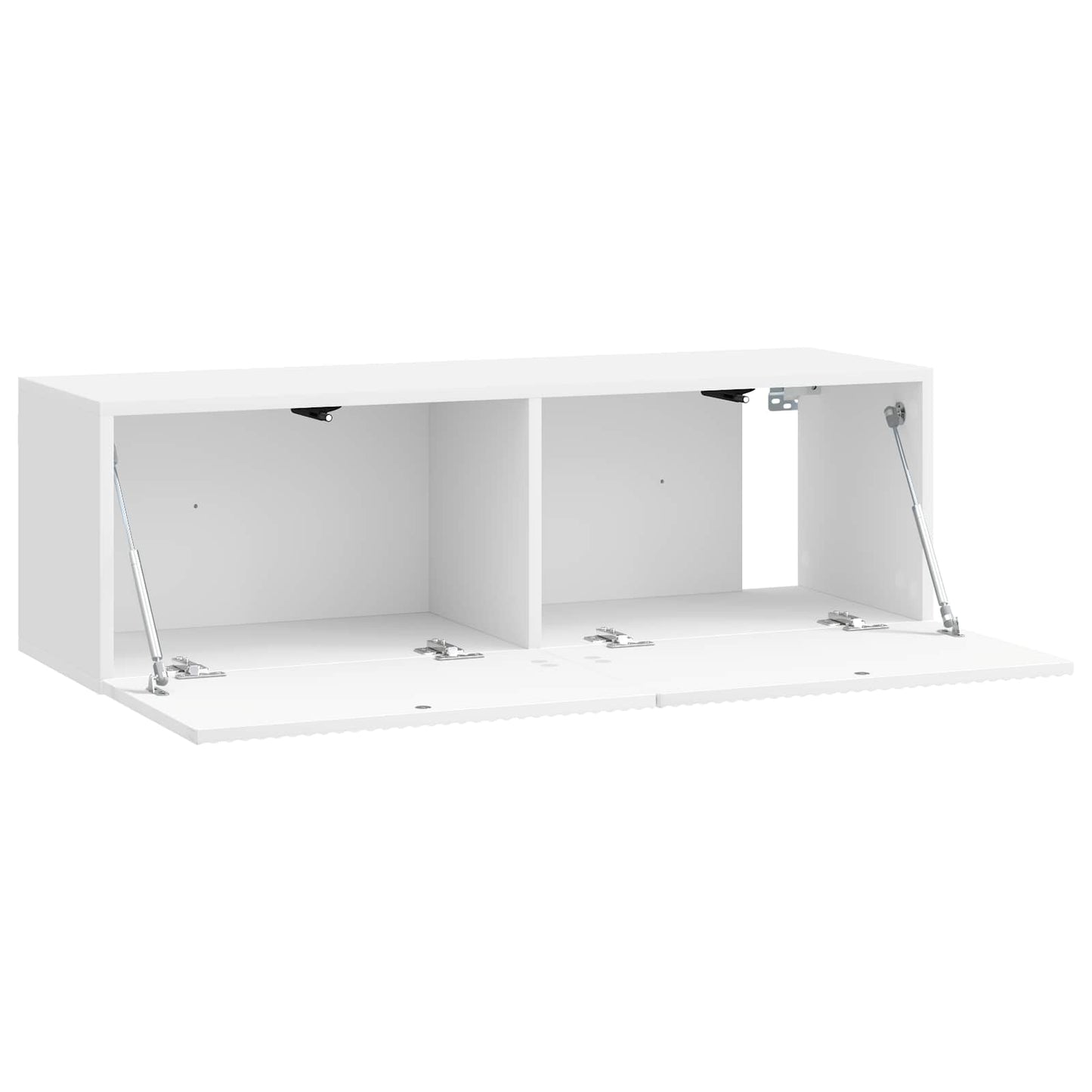Wandbeugel TV-kast Hoogglans Wit 98 x 31 x 30 cm Bewerkt hout
