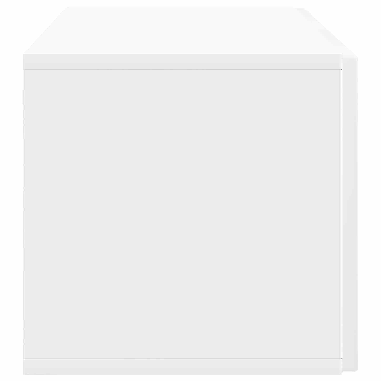 Wandbeugel TV-kast Hoogglans Wit 98 x 31 x 30 cm Bewerkt hout
