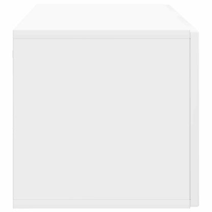 Wandbeugel TV-kast Hoogglans Wit 98 x 31 x 30 cm Bewerkt hout
