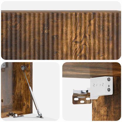 Wandbeugel TV-kast Gerookt eiken 98 x 31 x 30 cm Bewerkt hout