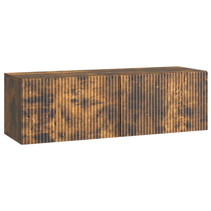 Wandbeugel TV-kast Gerookt eiken 98 x 31 x 30 cm Bewerkt hout