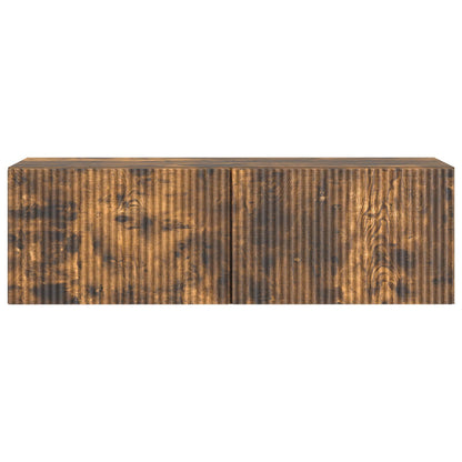 Wandbeugel TV-kast Gerookt eiken 98 x 31 x 30 cm Bewerkt hout