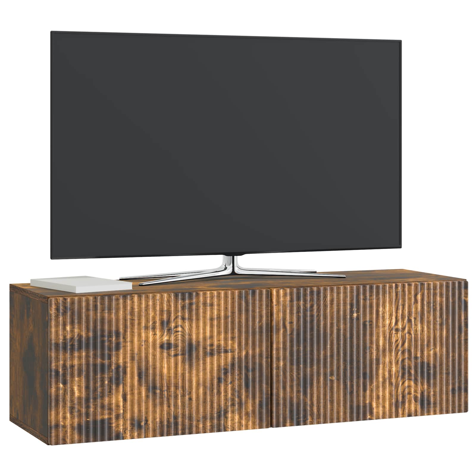 Wandbeugel TV-kast Gerookt eiken 98 x 31 x 30 cm Bewerkt hout