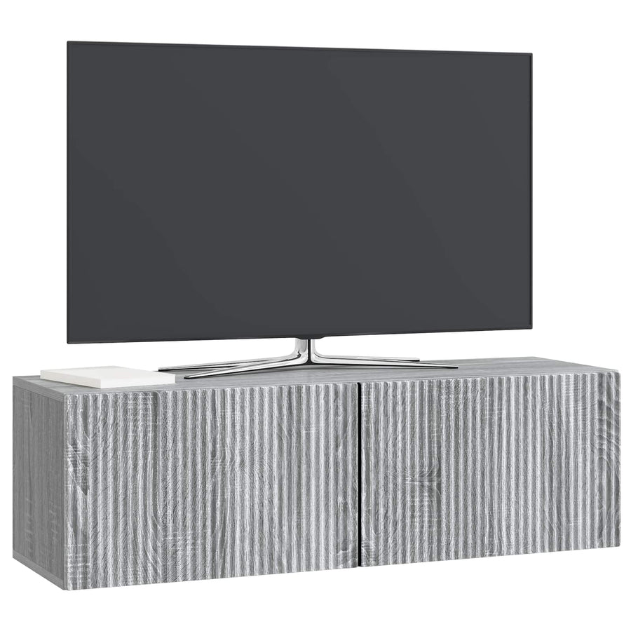 Wandbeugel TV-kast Grijs sonoma 98 x 31 x 30 cm Bewerkt hout
