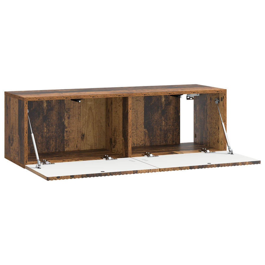 Wandbeugel TV-kast Oud hout 98 x 31 x 30 cm Bewerkt hout
