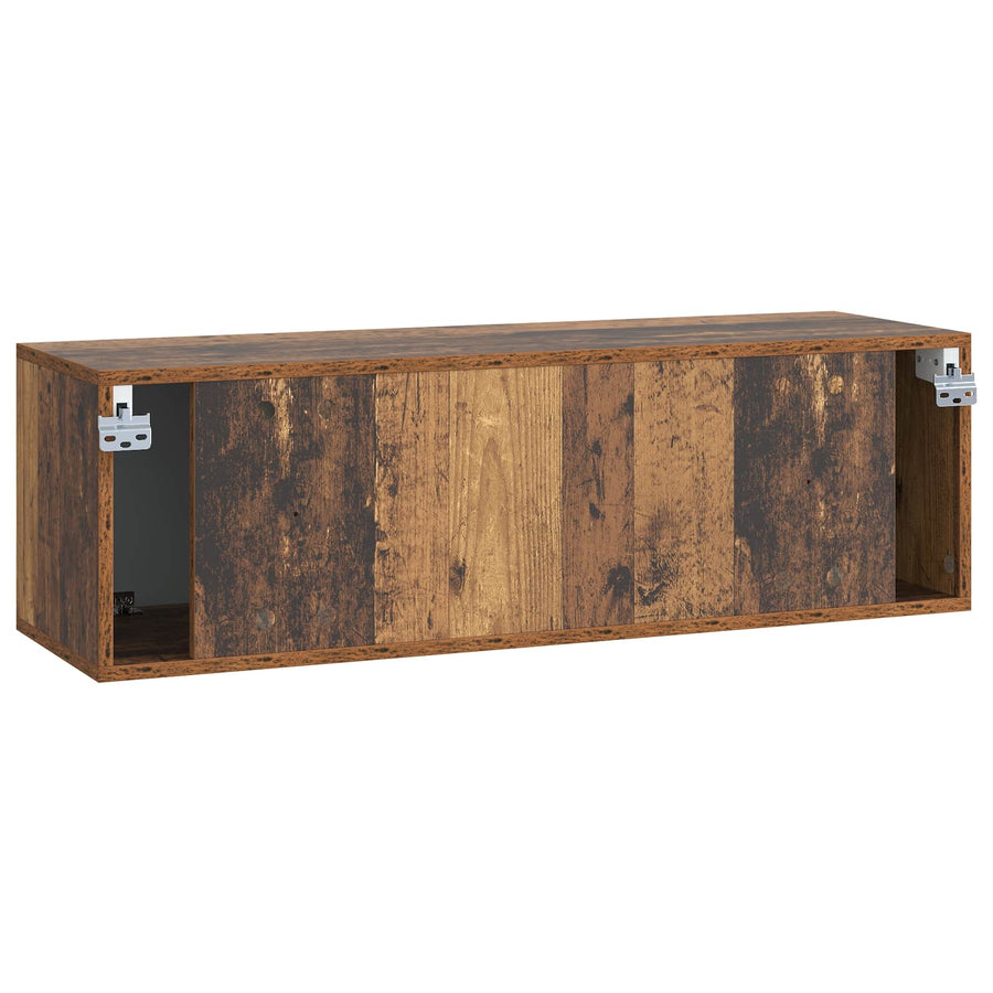 Wandbeugel TV-kast Oud hout 98 x 31 x 30 cm Bewerkt hout