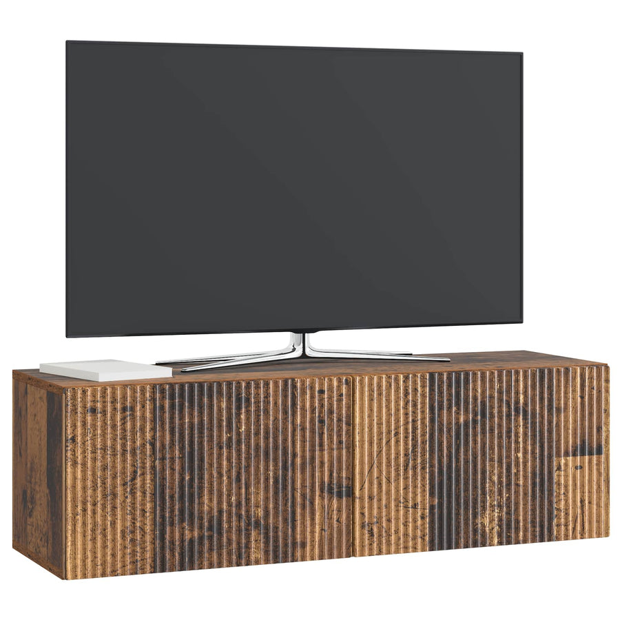 Wandbeugel TV-kast Oud hout 98 x 31 x 30 cm Bewerkt hout