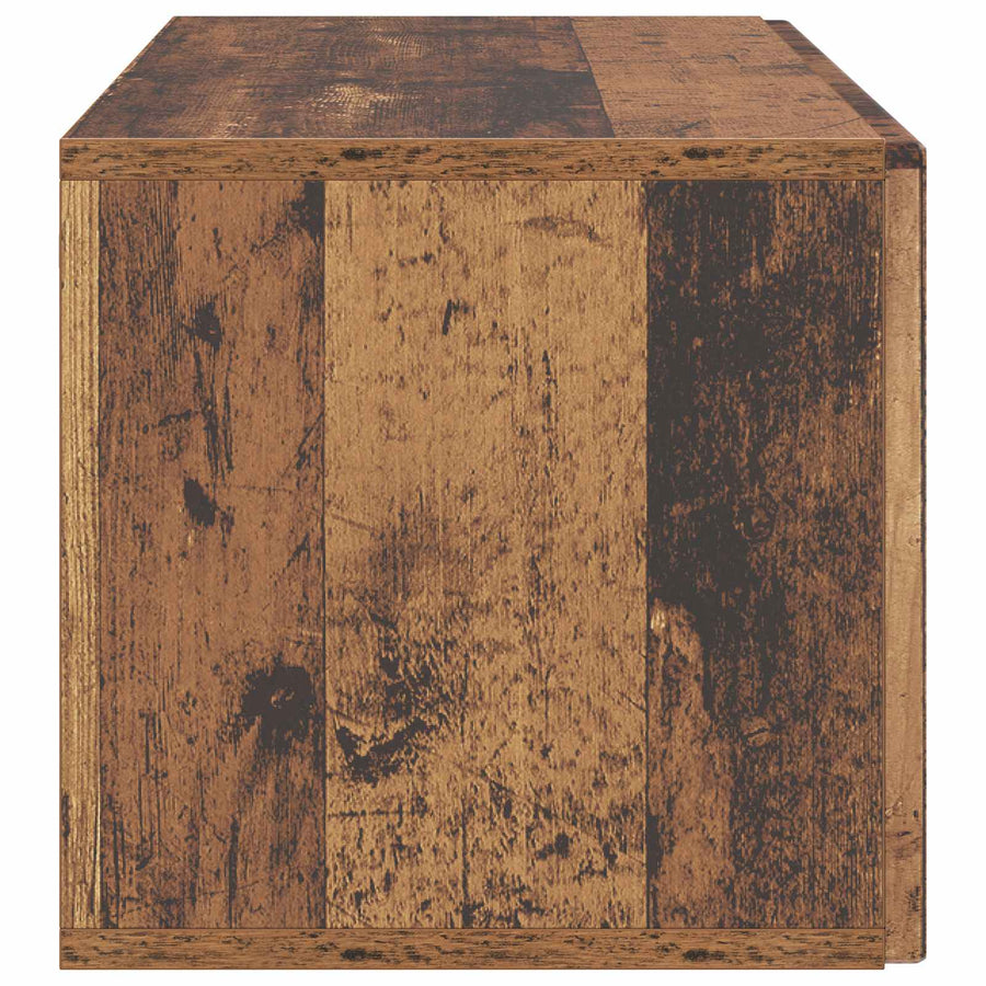 Wandbeugel TV-kast Oud hout 98 x 31 x 30 cm Bewerkt hout