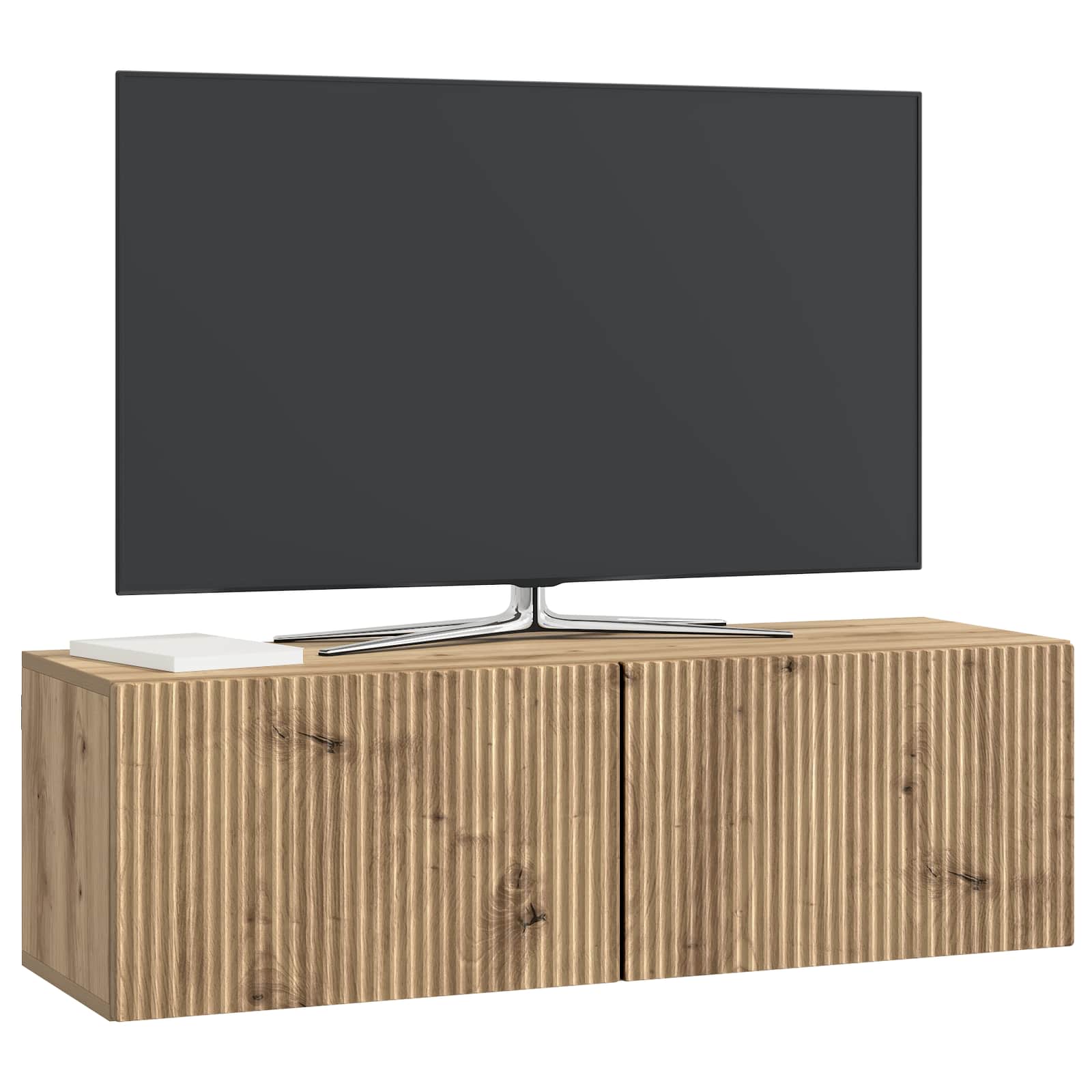 Wandbeugel TV-kast Artisanaal eiken 98 x 31 x 30 cm
