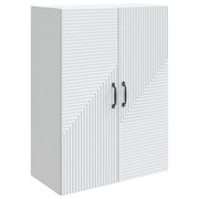 Wandkast 66x34,5x90 cm wit bewerkt hout muurmontage