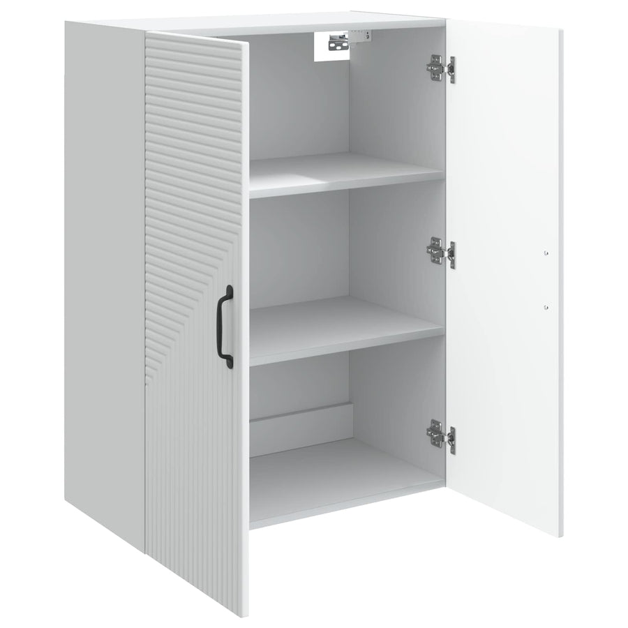 Wandkast Wit 66 x 34,5 x 90 cm Bewerkt hout