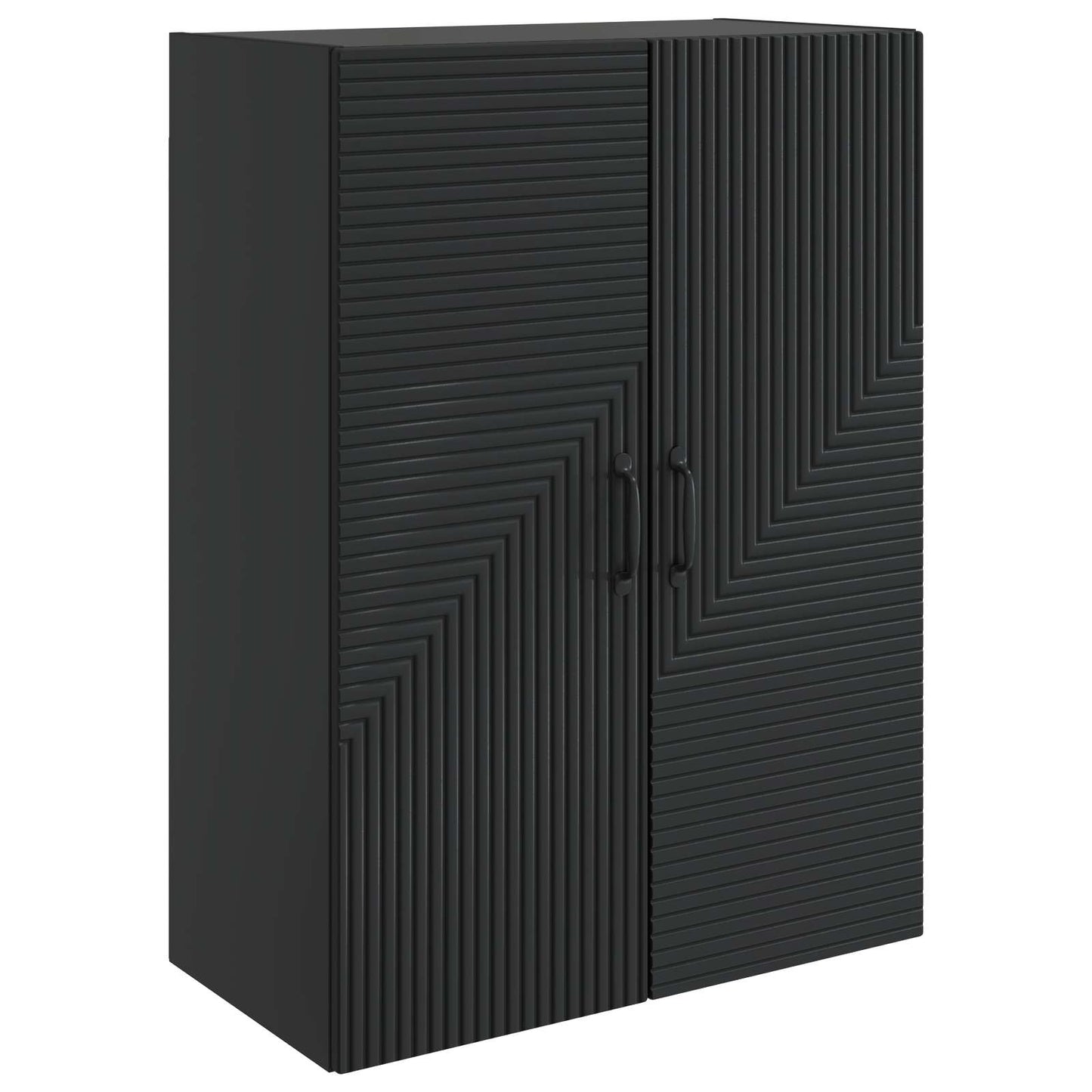 Wandkast Zwart 66 x 34,5 x 90 cm Bewerkt hout