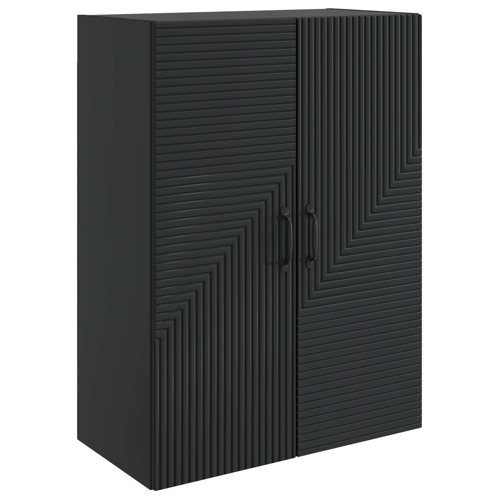 Wandkast Zwart 66 x 34,5 x 90 cm Bewerkt hout
