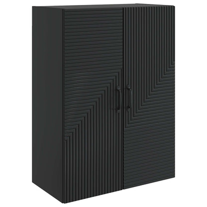 Wandkast Zwart 66 x 34,5 x 90 cm Bewerkt hout