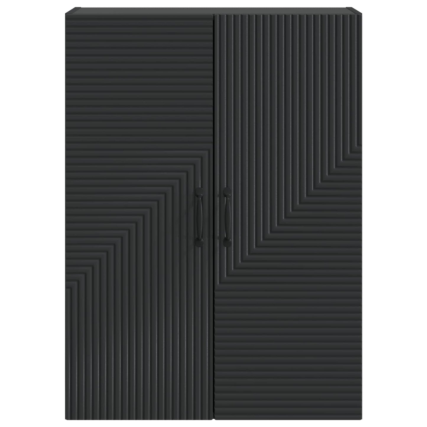 Wandkast Zwart 66 x 34,5 x 90 cm Bewerkt hout