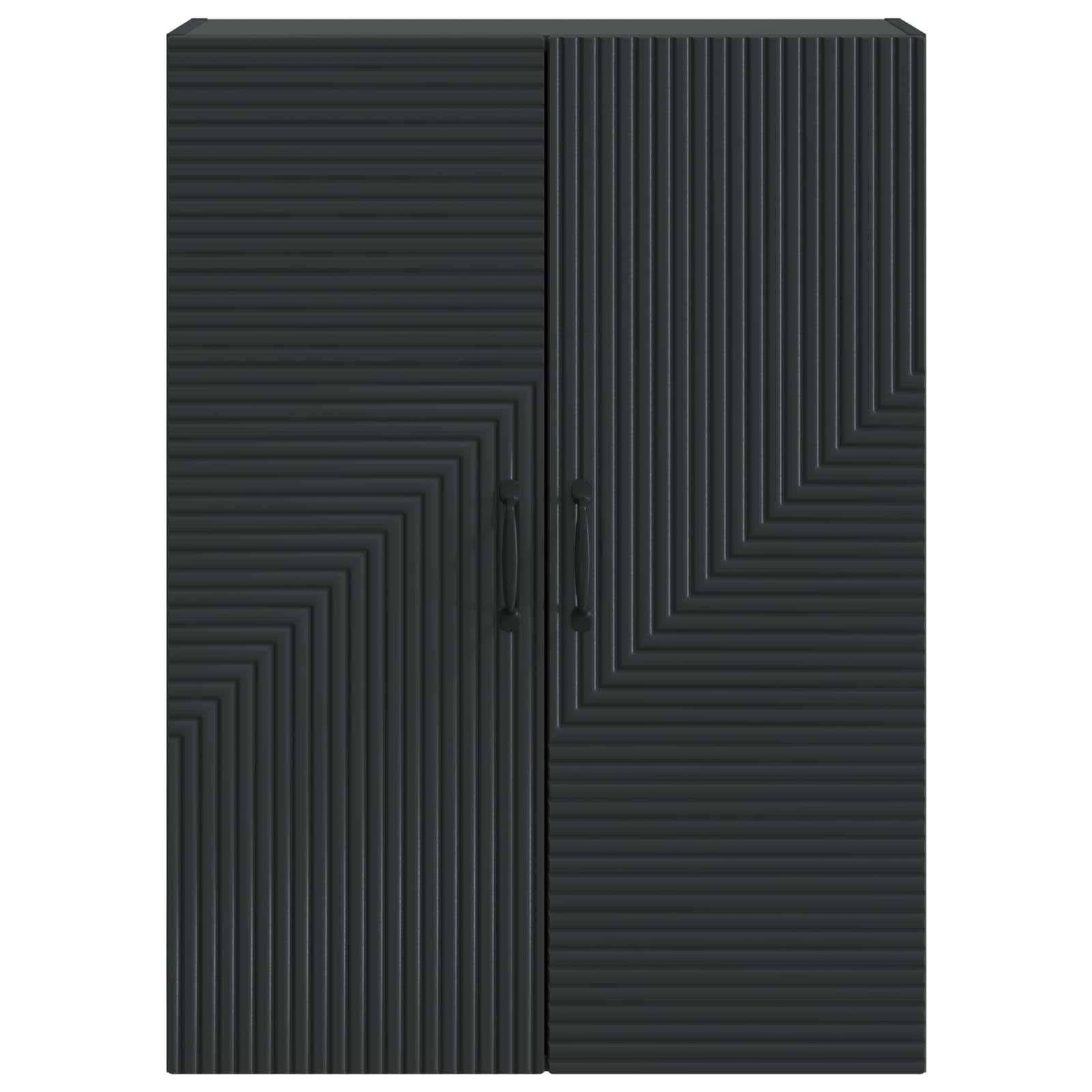 Wandkast Zwart 66 x 34,5 x 90 cm Bewerkt hout