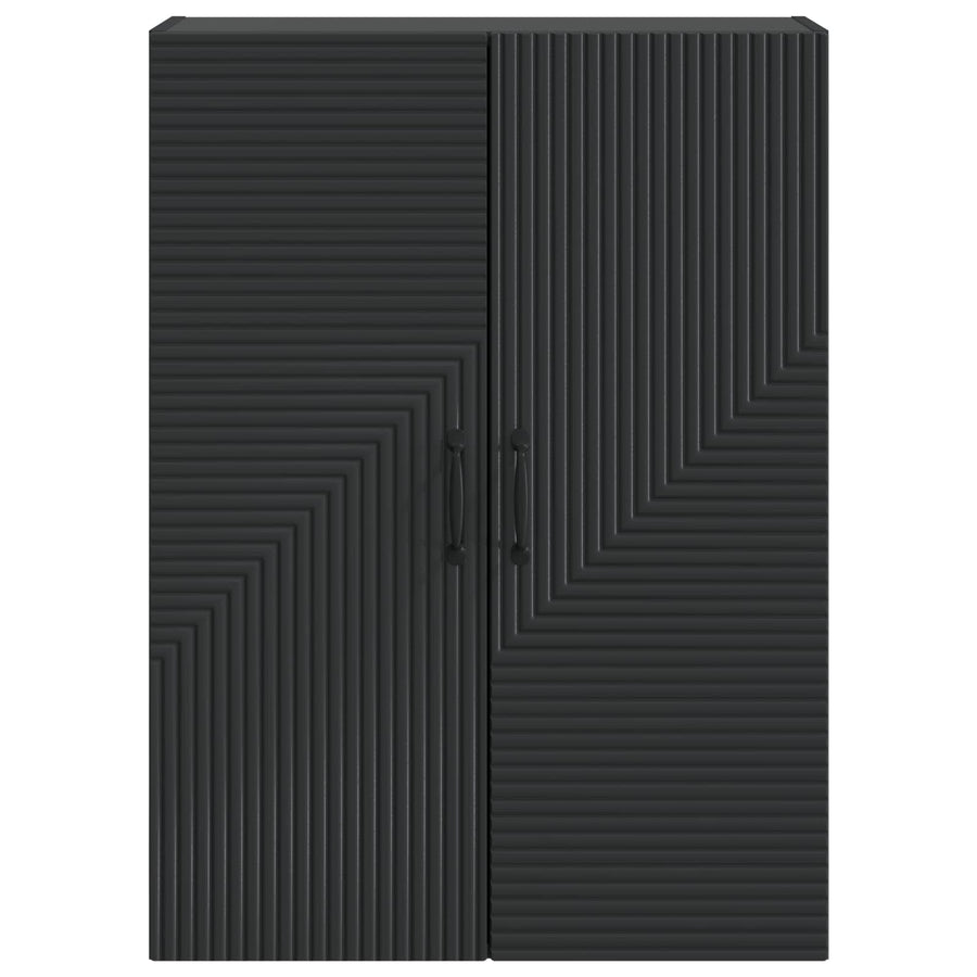 Wandkast Zwart 66 x 34,5 x 90 cm Bewerkt hout