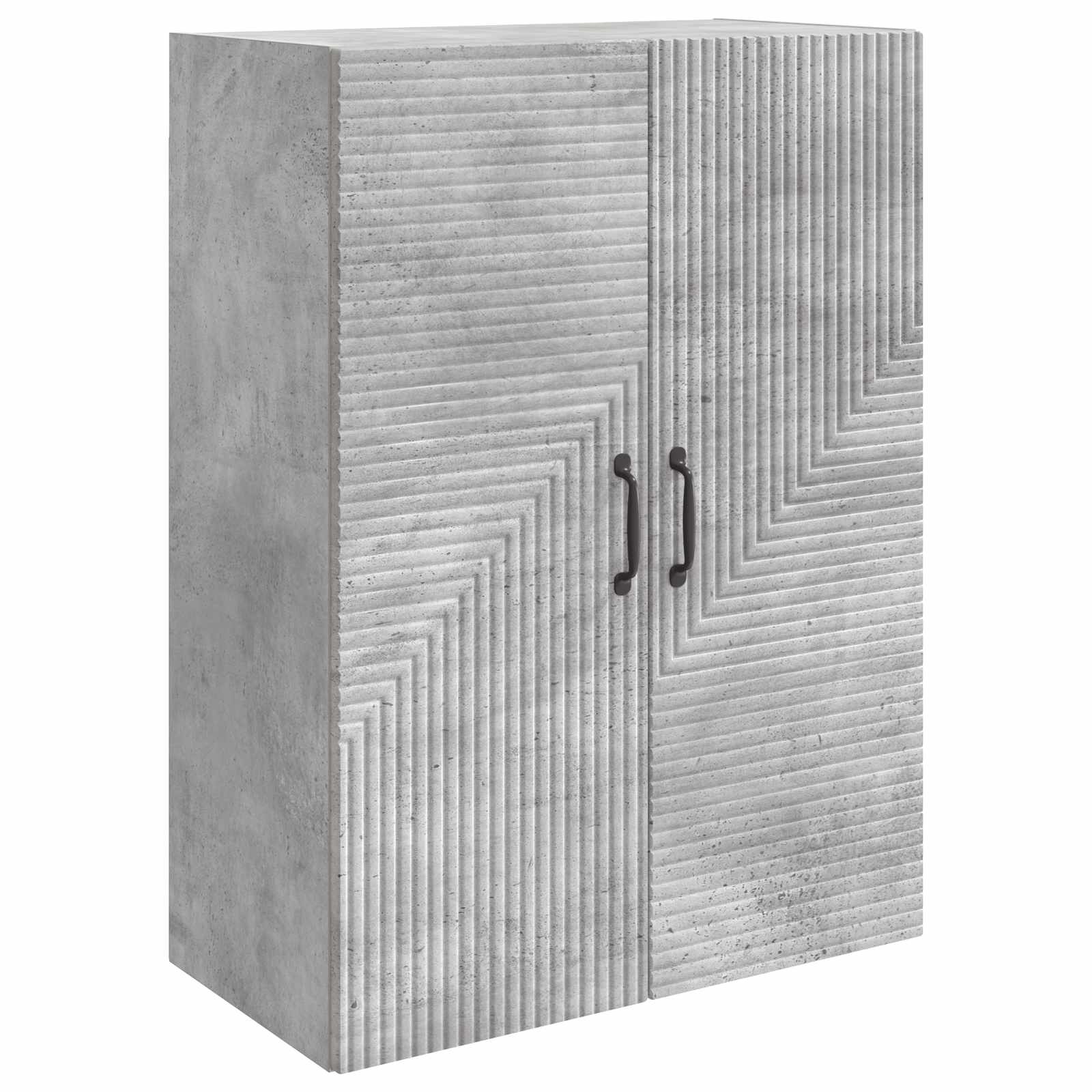 Wandkast Betongrijs 66 x 34,5 x 90 cm Bewerkt hout