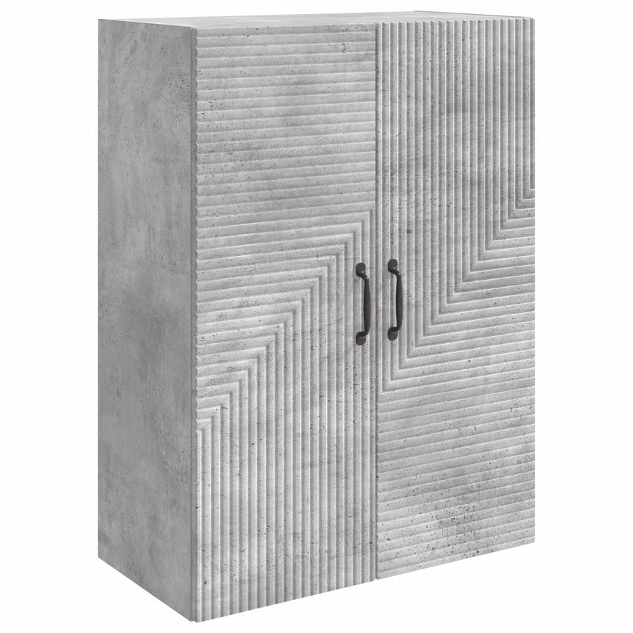 Wandkast Betongrijs 66 x 34,5 x 90 cm Bewerkt hout