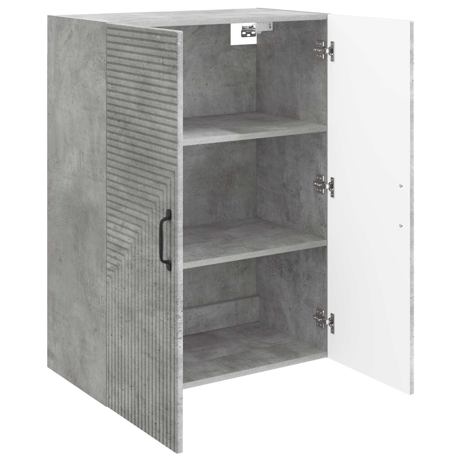Wandkast Betongrijs 66 x 34,5 x 90 cm Bewerkt hout
