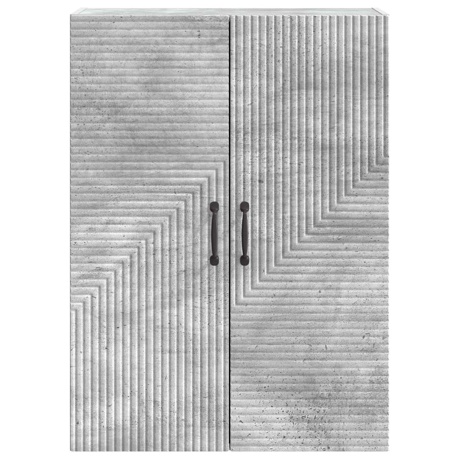 Wandkast Betongrijs 66 x 34,5 x 90 cm Bewerkt hout
