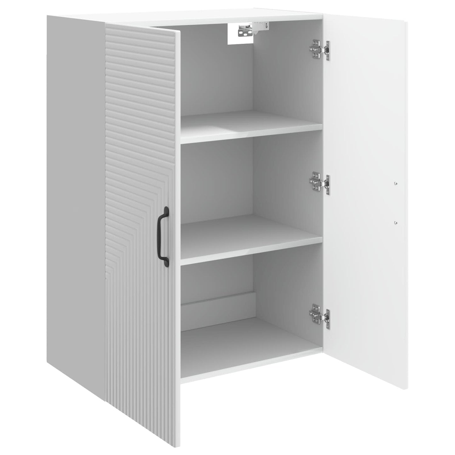 Wandkast Hoogglans Wit 66 x 34,5 x 90 cm Bewerkt hout