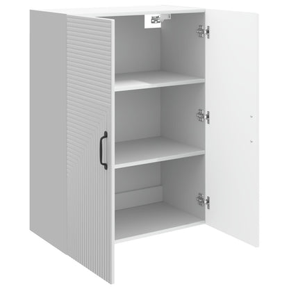 Wandkast Hoogglans Wit 66 x 34,5 x 90 cm Bewerkt hout
