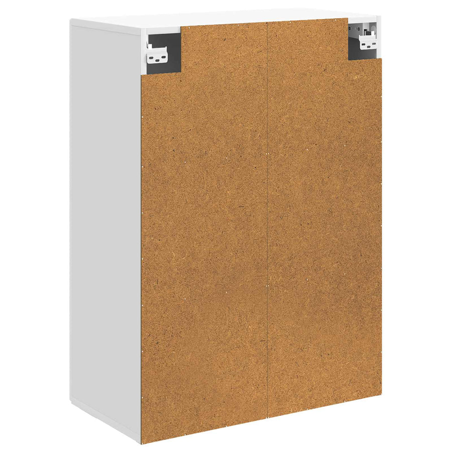 Wandkast Hoogglans Wit 66 x 34,5 x 90 cm Bewerkt hout