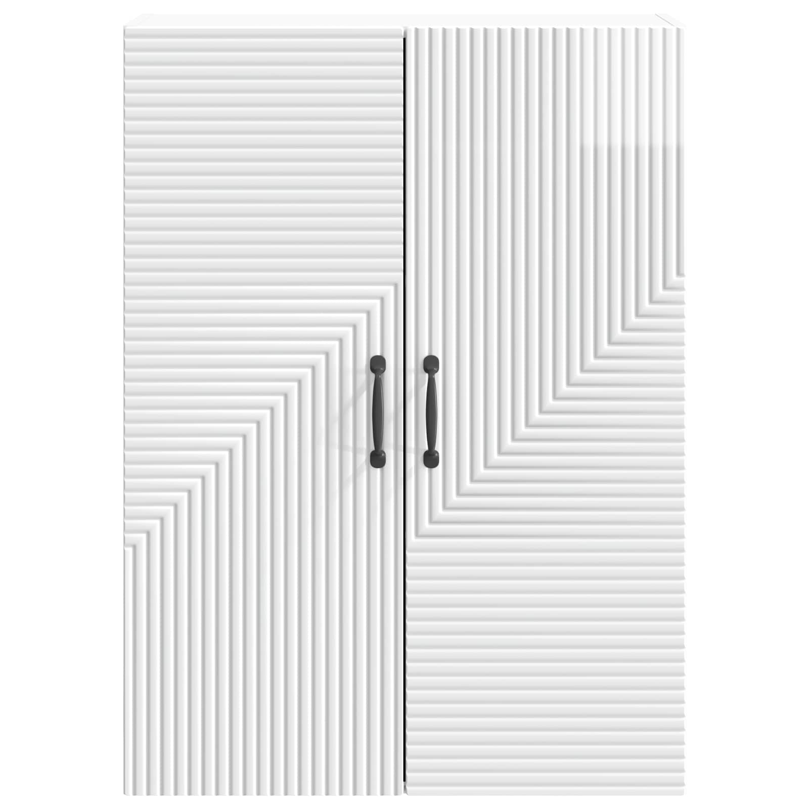 Wandkast Hoogglans Wit 66 x 34,5 x 90 cm Bewerkt hout