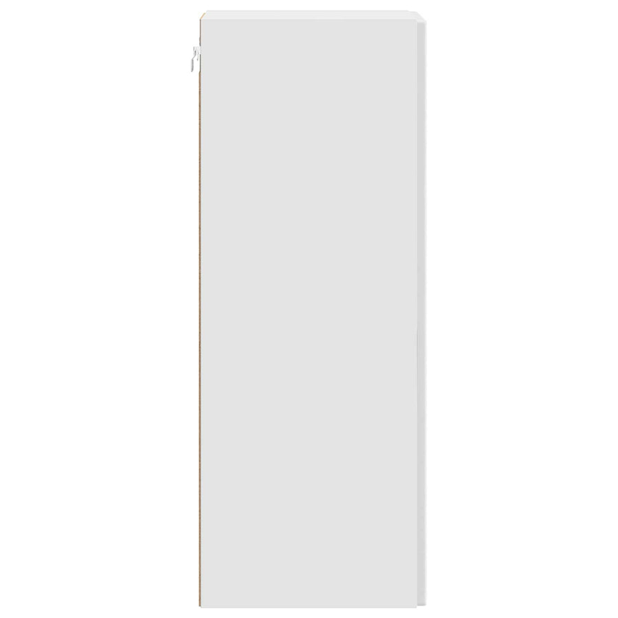Wandkast Hoogglans Wit 66 x 34,5 x 90 cm Bewerkt hout