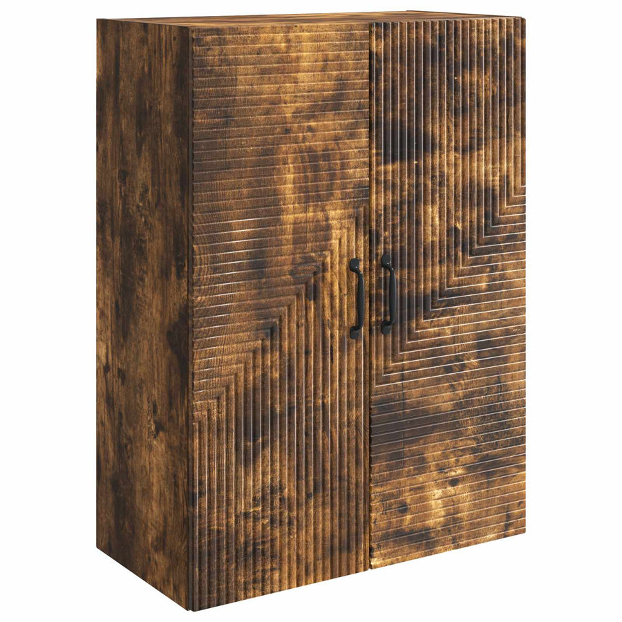 Wandkast Gerookt eiken 66 x 34,5 x 90 cm Bewerkt hout