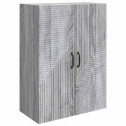 Wandkast grijs bewerkt hout 66x34,5x90 cm