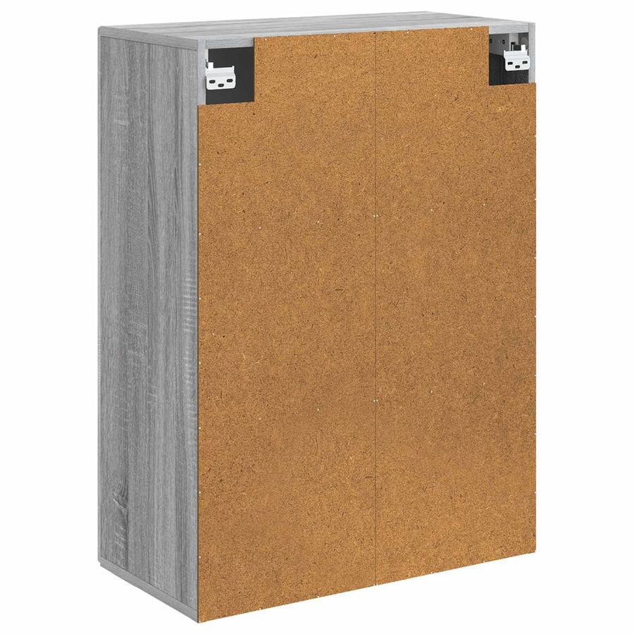 Wandkast Grijs Sonoma 66 x 34,5 x 90 cm Bewerkt hout