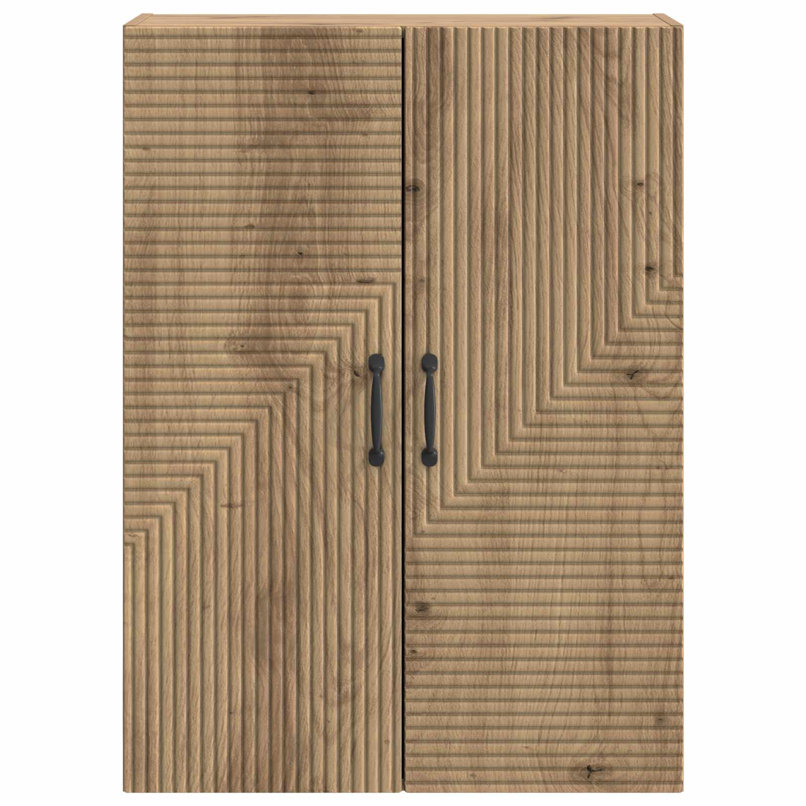 Wandkast Artisanaal eiken 66 x 34,5 x 90 cm Bewerkt hout