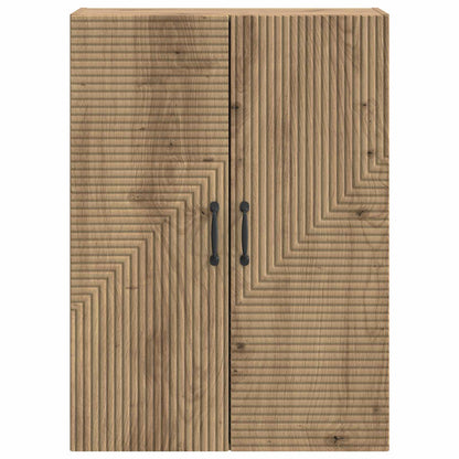 Wandkast Artisanaal eiken 66 x 34,5 x 90 cm Bewerkt hout