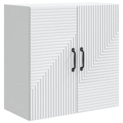 Wandkast 59x31x60 cm wit bewerkt hout muurmontage