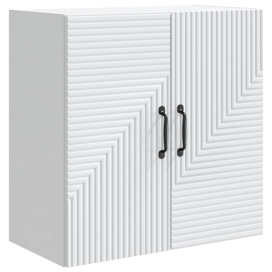 Wandkast Wit 59 x 31 x 60 cm Bewerkt hout