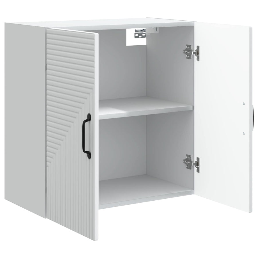 Wandkast Wit 59 x 31 x 60 cm Bewerkt hout