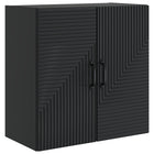Wandkast 59x31x60 cm bewerkt hout zwart