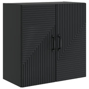 Wandkast 59x31x60 cm bewerkt hout zwart