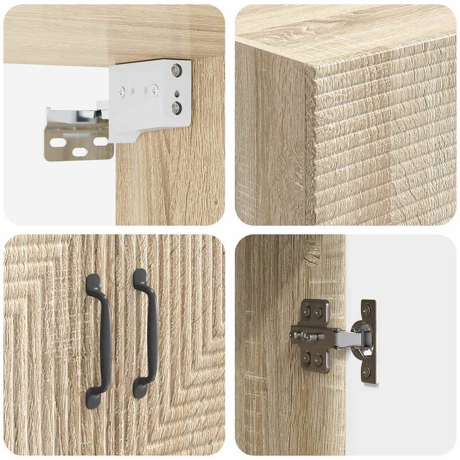 Wandkast Sonoma Eiken 59 x 31 x 60 cm Bewerkt hout