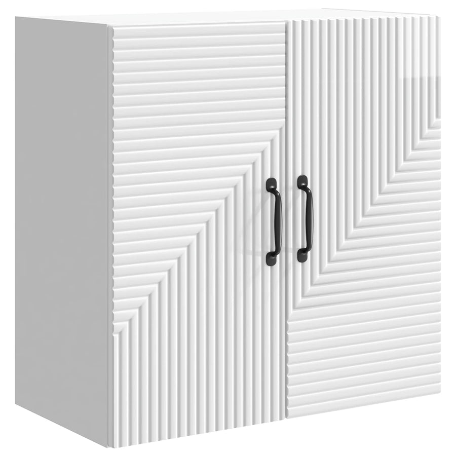 Wandkast Hoogglans Wit 59 x 31 x 60 cm Bewerkt hout