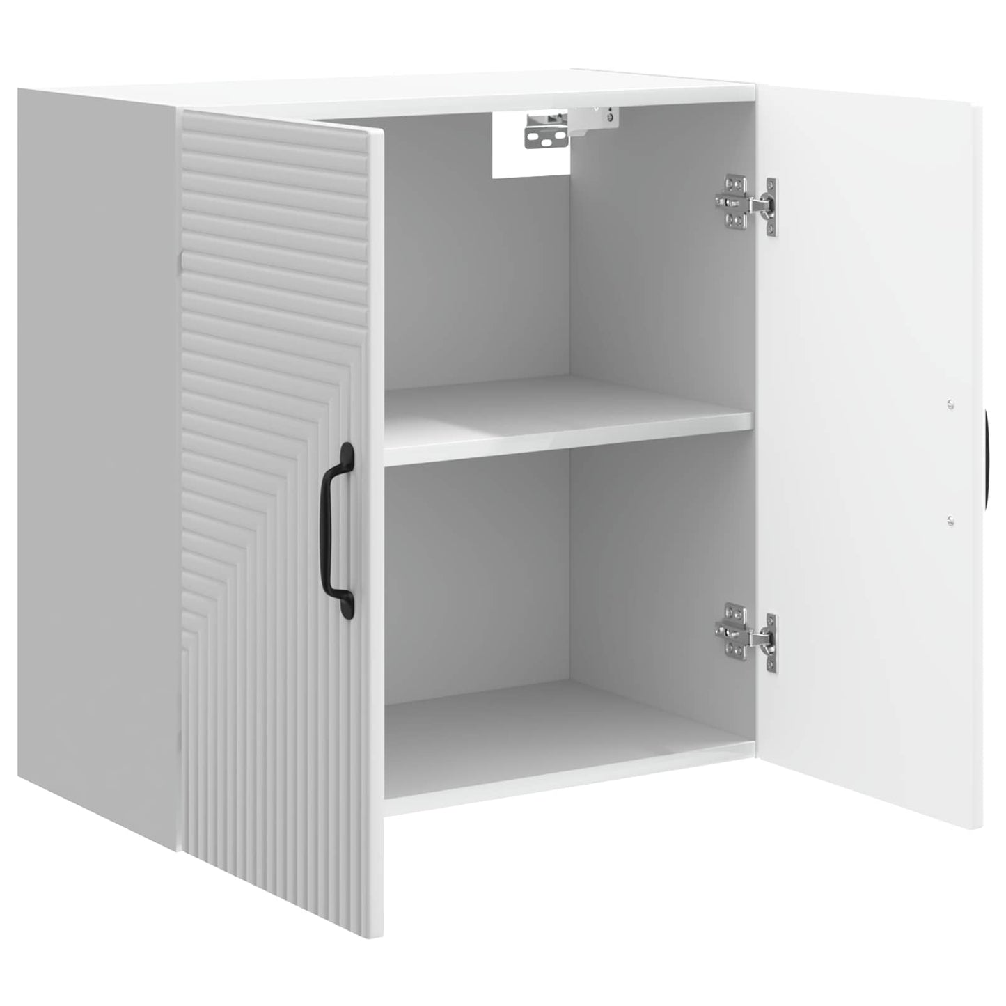 Wandkast Hoogglans Wit 59 x 31 x 60 cm Bewerkt hout