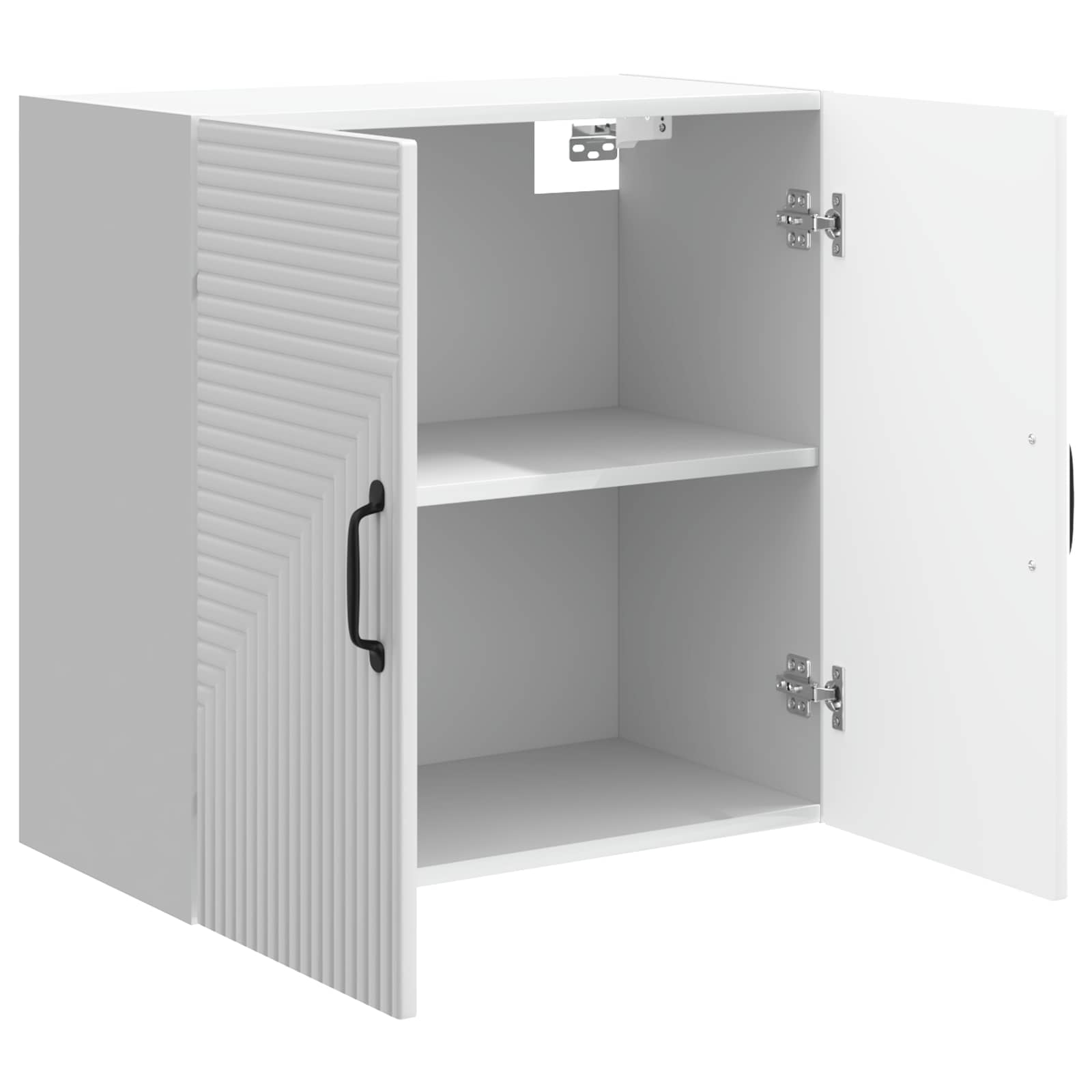 Wandkast Hoogglans Wit 59 x 31 x 60 cm Bewerkt hout