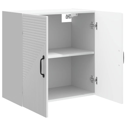 Wandkast Hoogglans Wit 59 x 31 x 60 cm Bewerkt hout